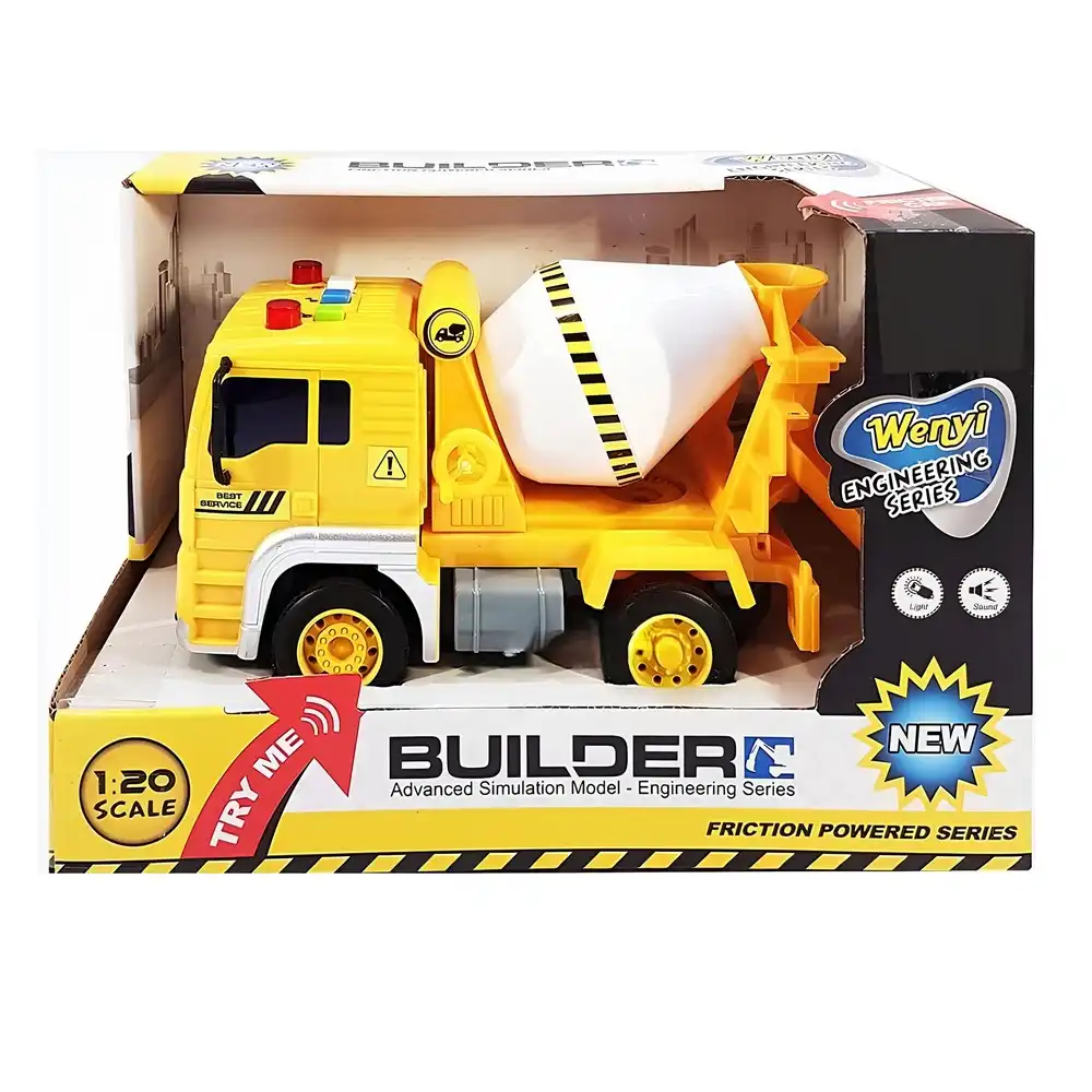 Friction Powered Concrete Mixer Truck 1:20 - WY510D