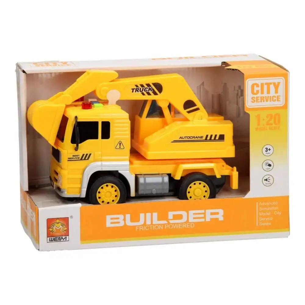Friction Powered Builder Truck 1:20 with Light & Sound - WY511C