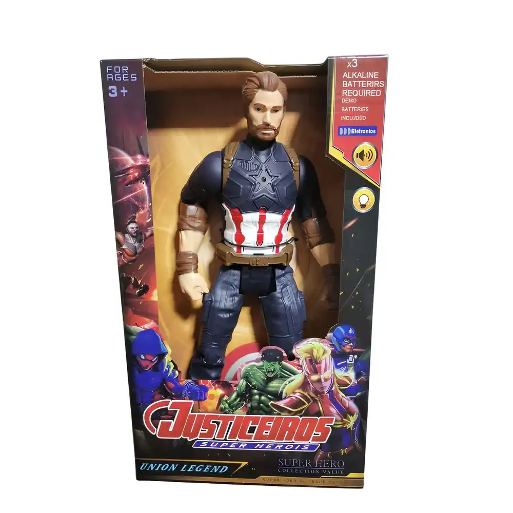 Justiceiros Final War Union Legend Captain Amercia With Lights And Sounds - 99109