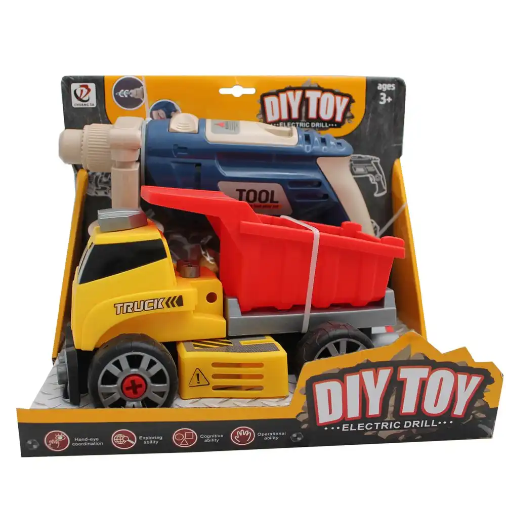 Diy Truck Assemble Toy With Electric Drill Tool Set - 9902