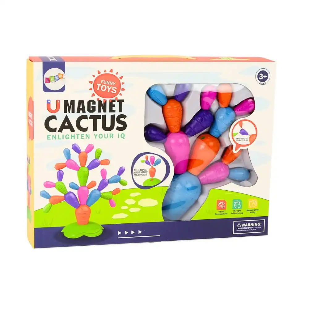 Magnetic Cactus Construction Blocks 16 Pieces - HD394A-1