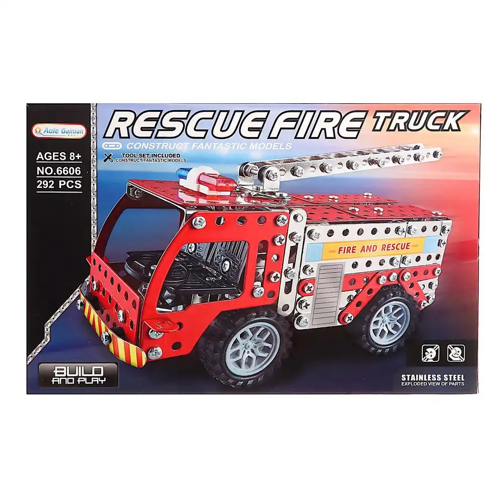 Rescue Fire Construction Set Truck 292 Pieces - 6606