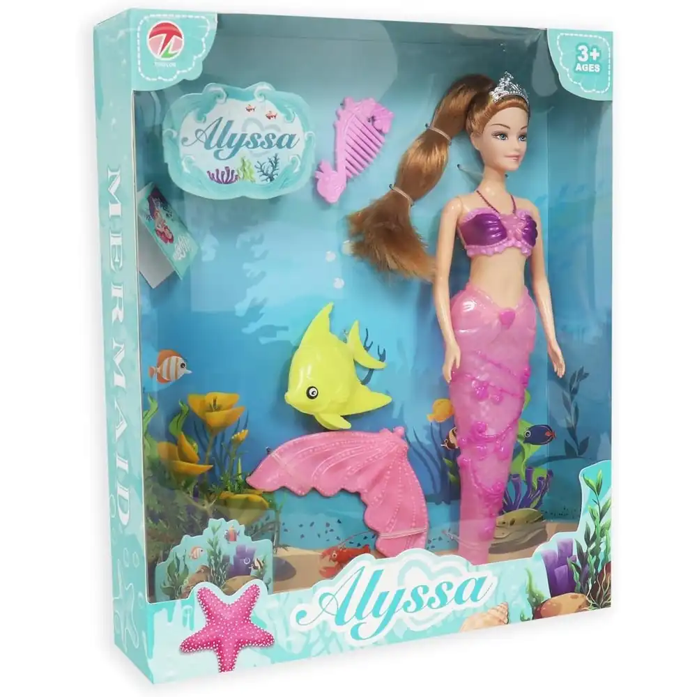 Mermaid Alyssa with Accessories - Pink - 26010
