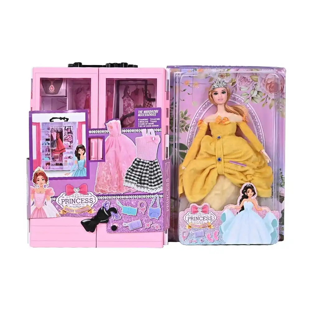 Princess Fashion Style with Dream Wardrobe and Accessories - Yellow - HP-2022D
