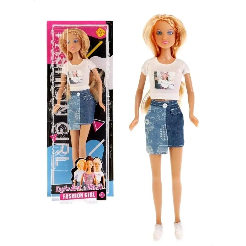 Defa - Lucy Fashion Doll with White Top - 8400