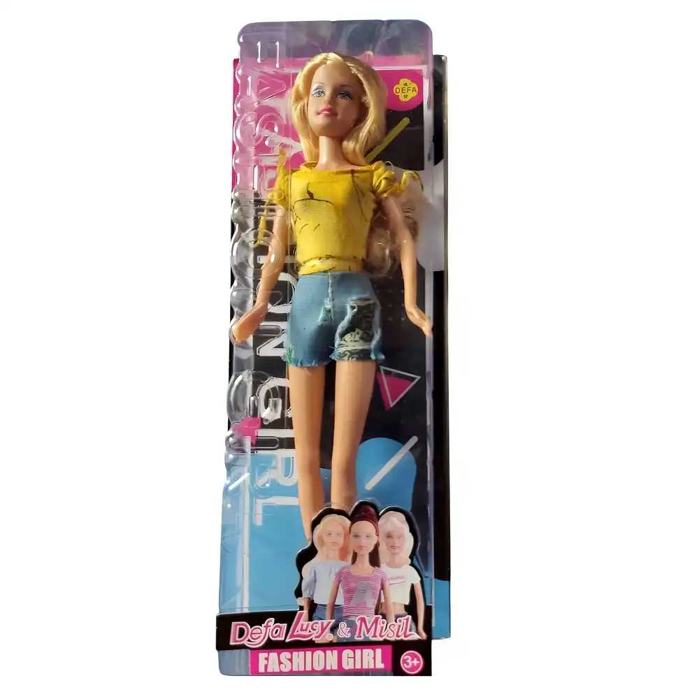 Defa - Lucy Fashion Doll with Yellow Shirt - 8400