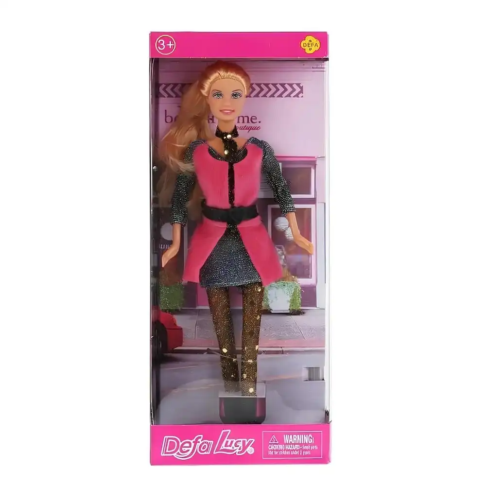Defa - Lucy Fashion Doll with Grey & Pink Dress - 8273