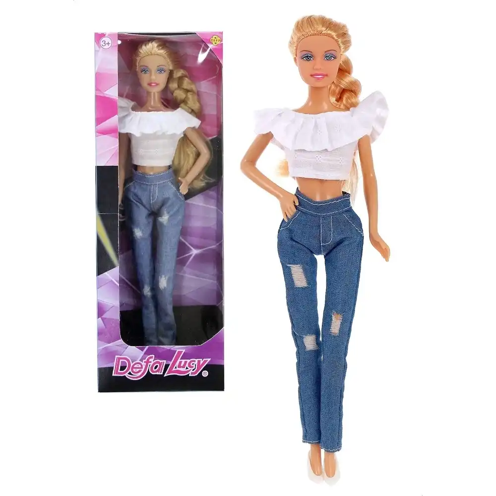 Defa - Lucy Fashion Doll with White Top - 8355