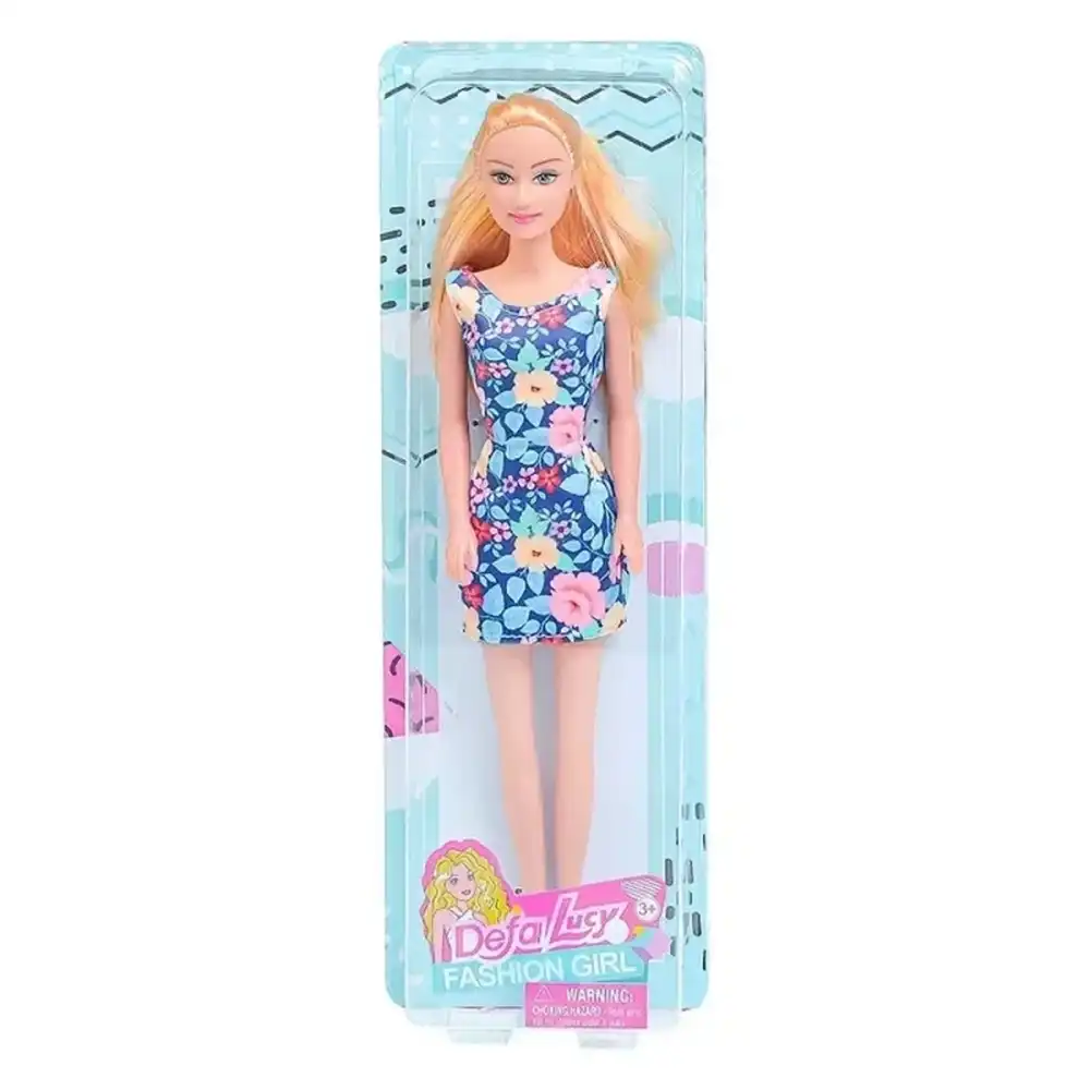 Defa - Lucy Fashion Doll with Blue Flowery Dress - 8470