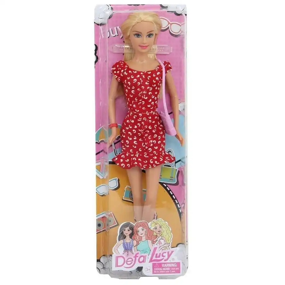Defa - Lucy Fashion Doll with Red Dress & White Shapes - 8479