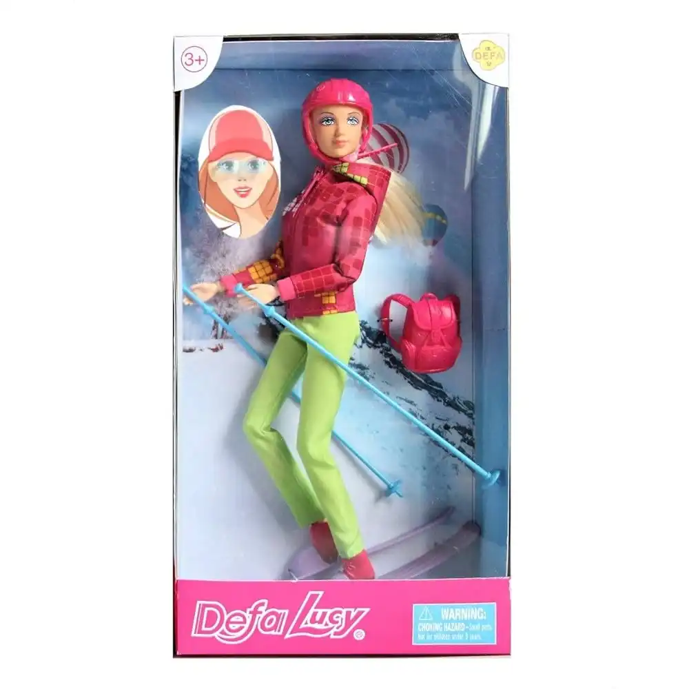 Defa - Lucy Fashion Girl Ice Skating with Red Bag - 8373