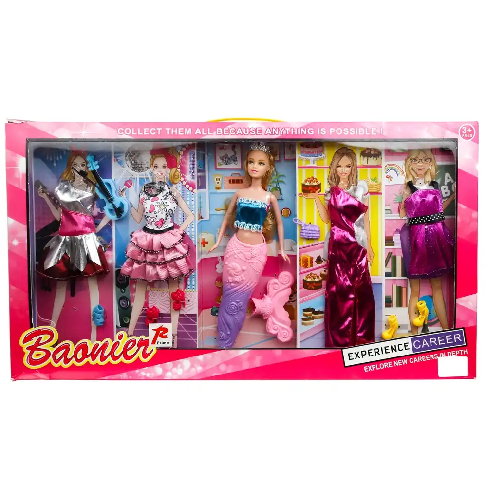 Baonier Fashion Doll with 4 Spare Dresses - JJ8691-3