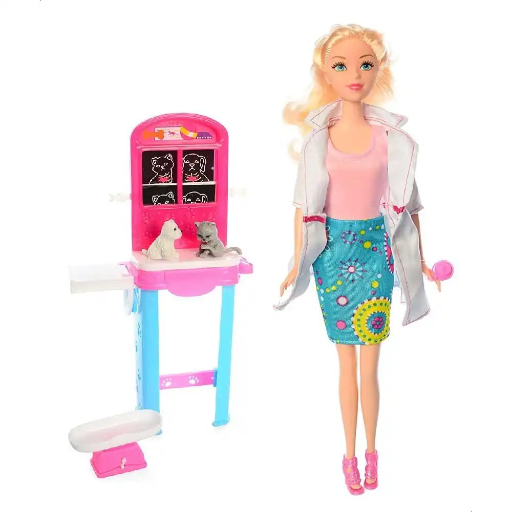 Kailili Doctor Doll in Pet Clinic with Pink Top - BLD128