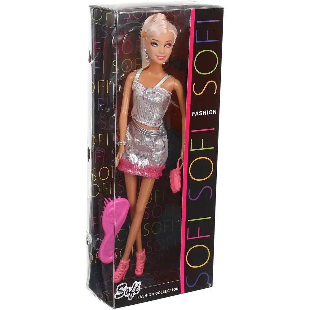 Sofi Fashion Doll with Glitter Silver Dress with Accessories - BBL77193