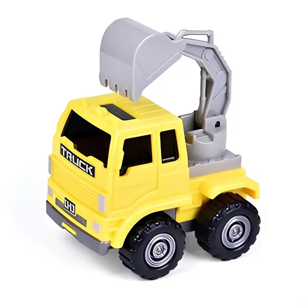 Wheeled Excavator Mini Engineering Truck - Yellow - HT-374