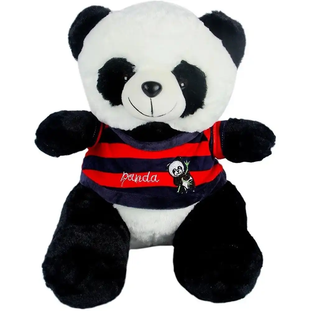 Panda Plush Doll With Red T-Shirt M Size - M