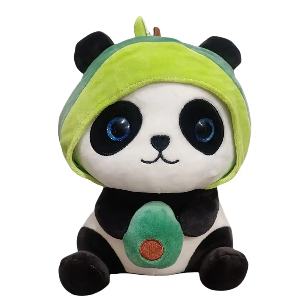 Panda Plush Doll with an Avocado Small Size - S