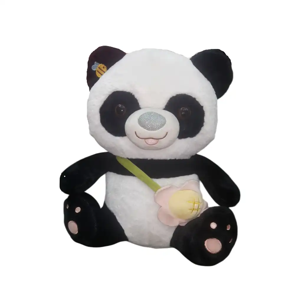 Panda Plush Doll with Flower Bag Large Size - L