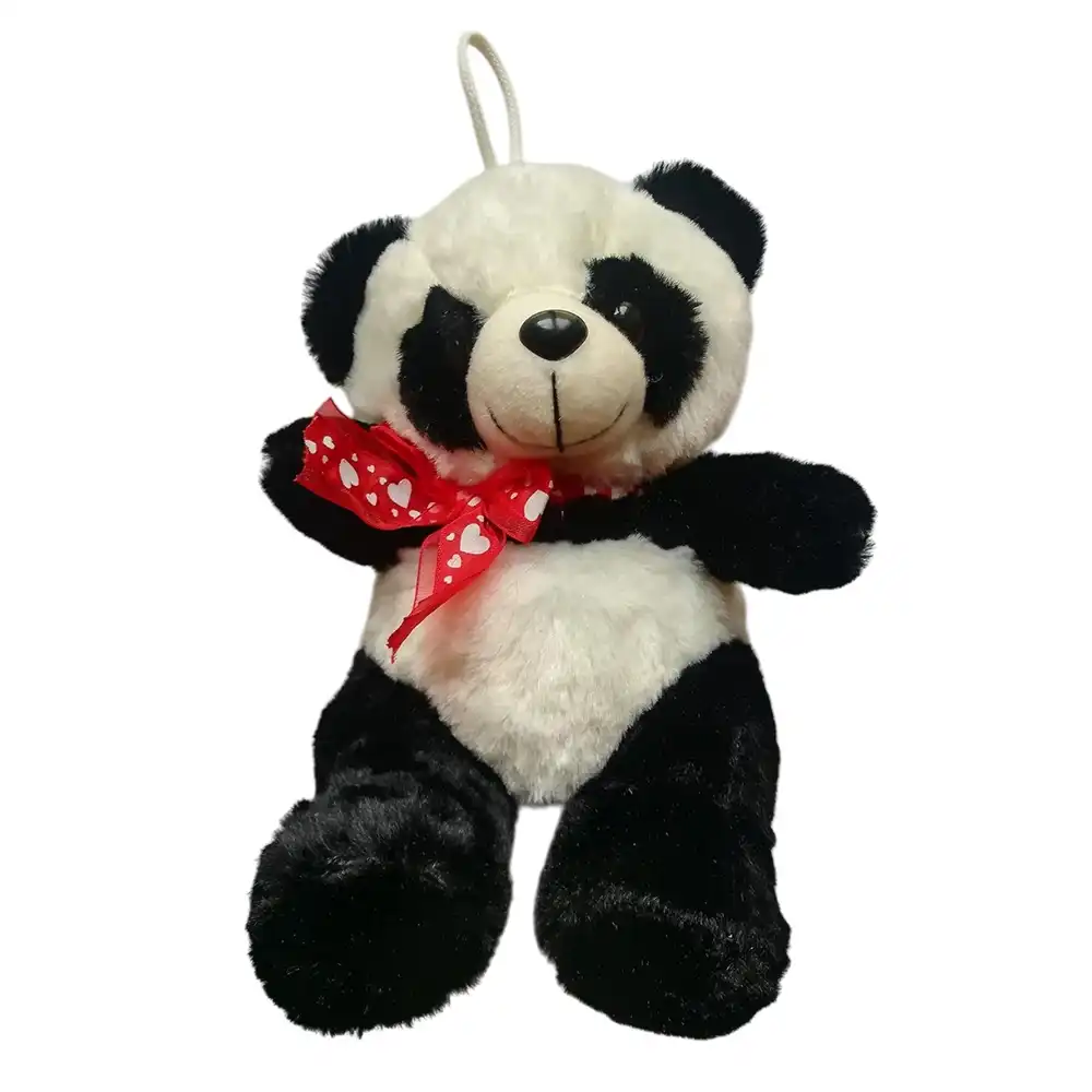 Panda Plush Doll with Red Bow Small Size - S