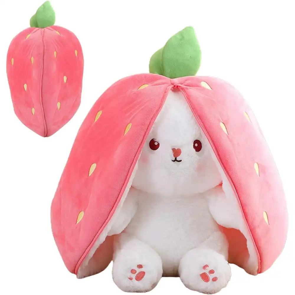 Rabbit Plush Doll with Big Ears - Rose - RB104