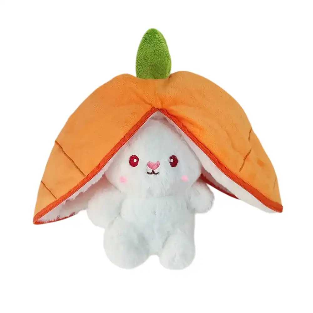 Rabbit Plush Doll with Big Ears - Orange - RB106
