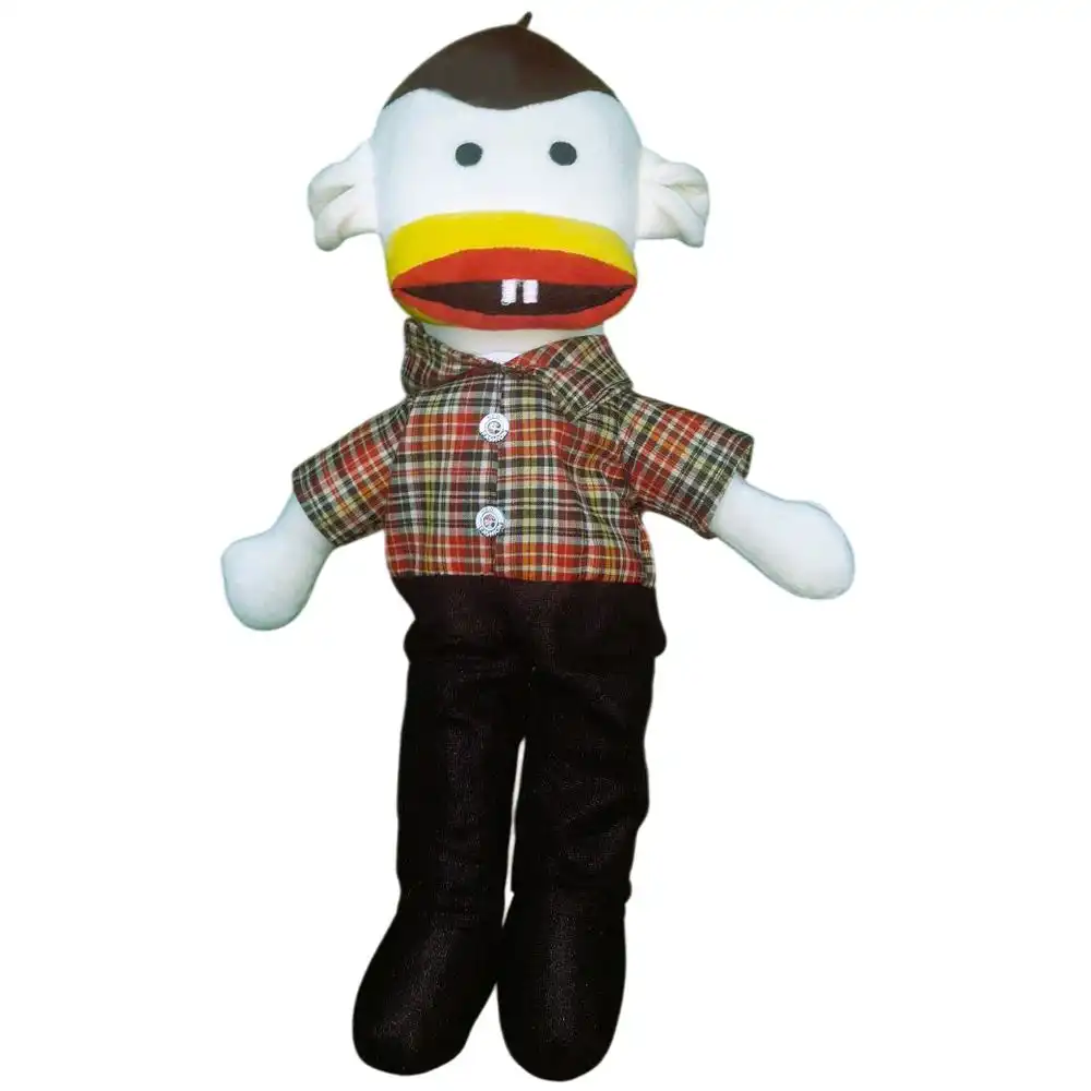 Boogie Plush Doll Red Striped Shirt and Black Trousers - 2167