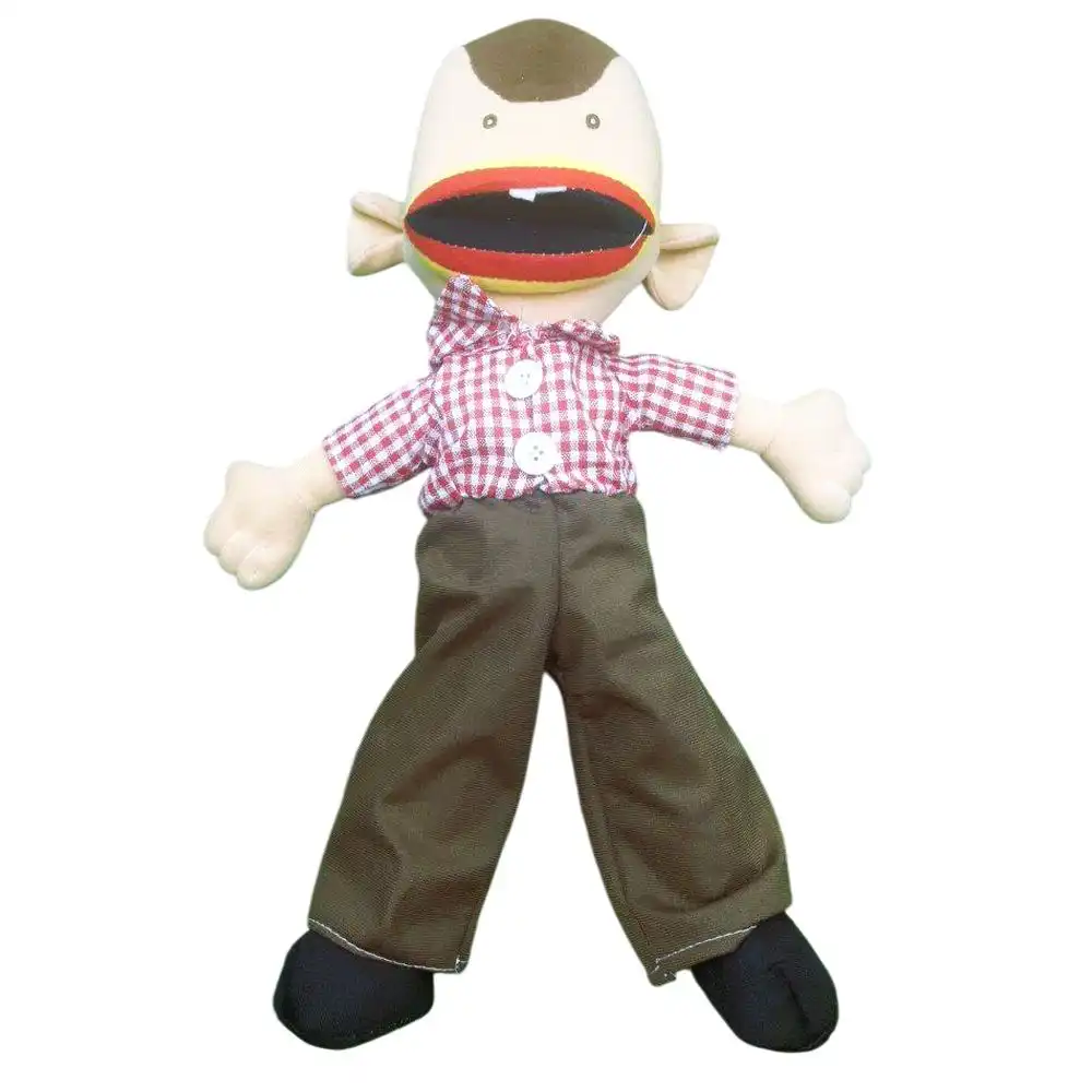 Boogie Plush Doll Red Striped Shirt and Brown Trousers - 2168