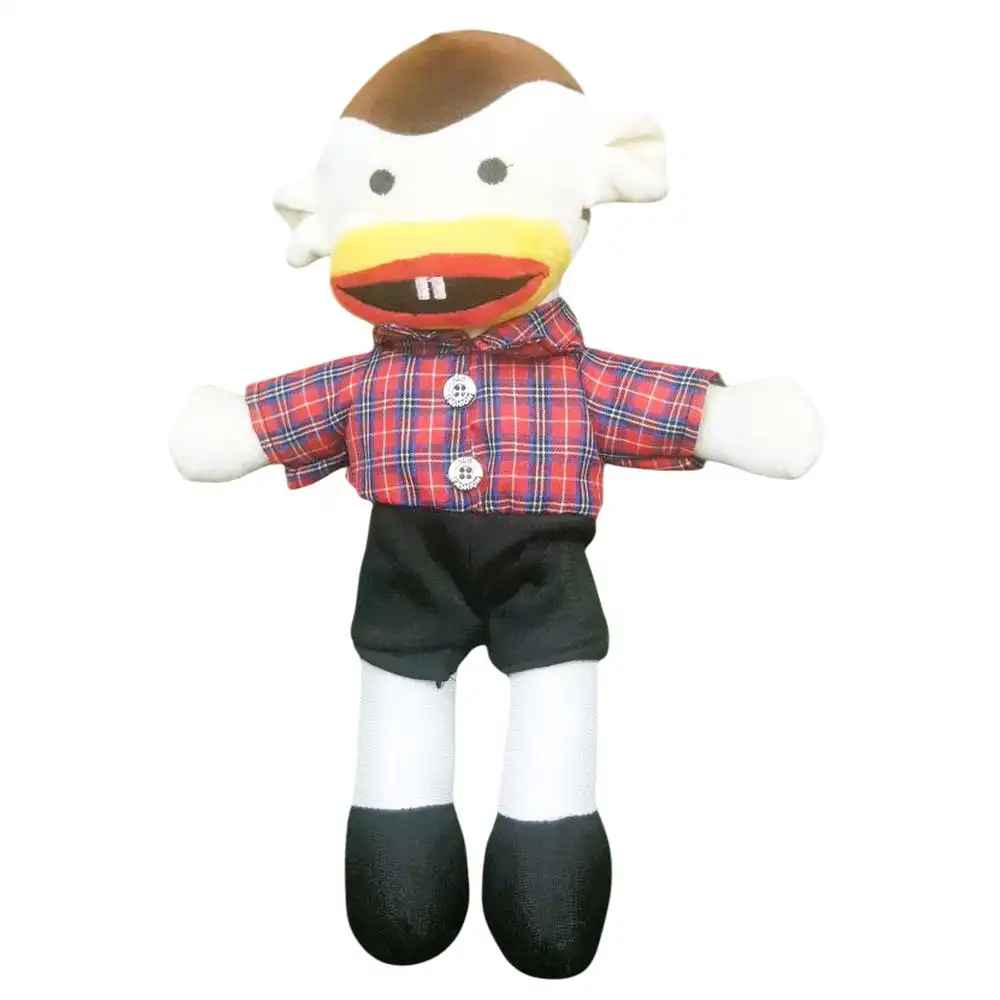 Boogie Plush Doll Red Striped Shirt and Black Short Small Size - S