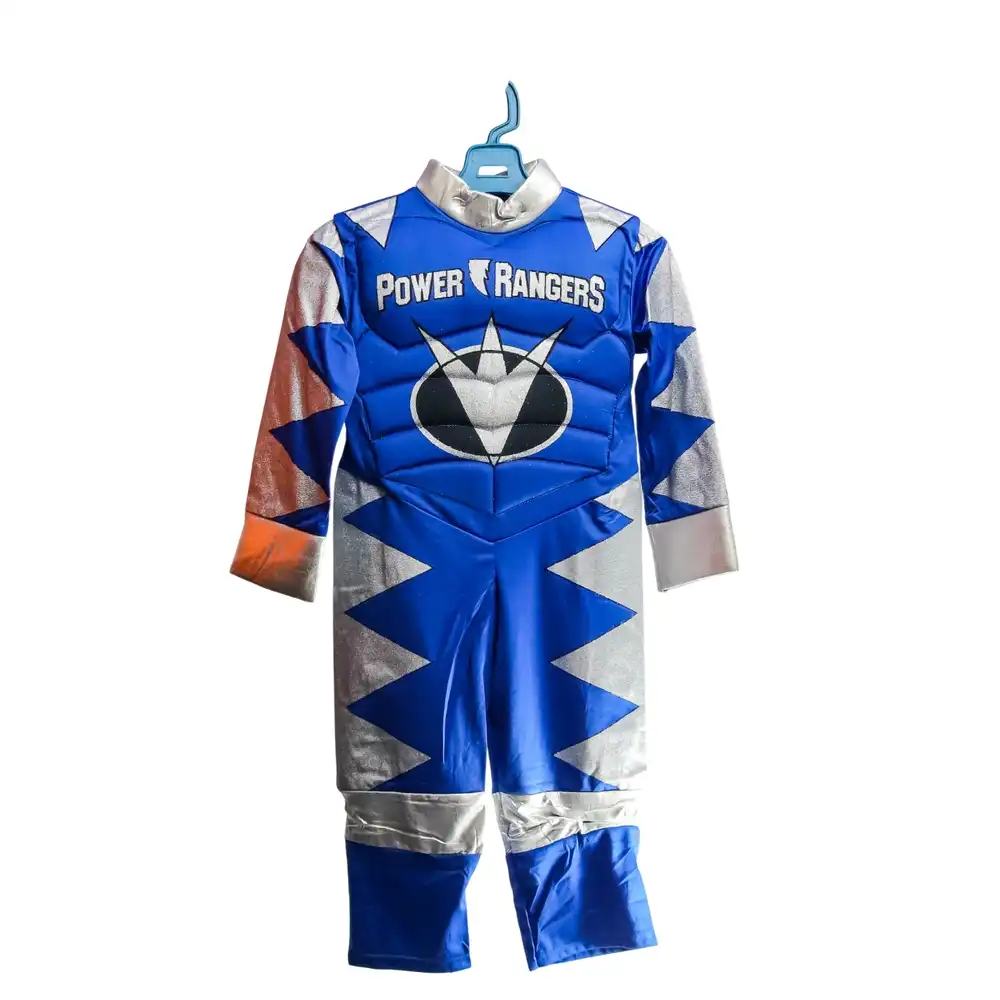 Power Rangers Blue Superhero Cloths for Boys Large Size - L