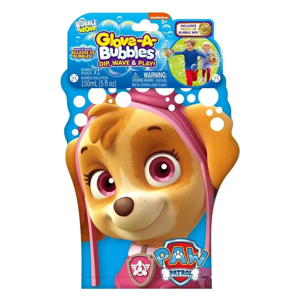 Zuru - Paw Patrol Glove-A-Bubbles with 150ml Bubble Bottle - Skye - 11307