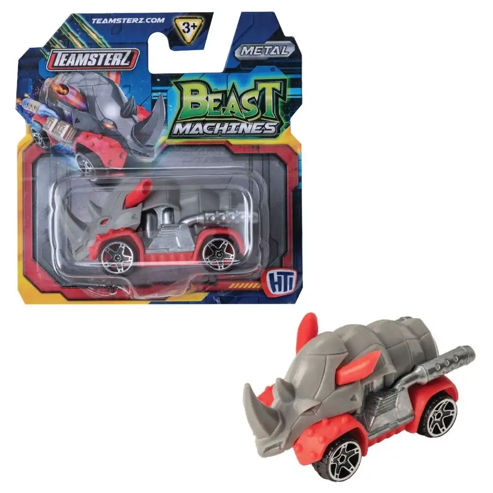 Teamsterz - Beast Machine Metal 3 Inch Grey Rhino Car - BM004-1B - 1417432