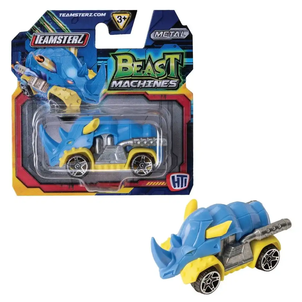 Teamsterz - Beast Machine Metal 3 Inch Blue Rhino Car - BM004-1A - 1417432