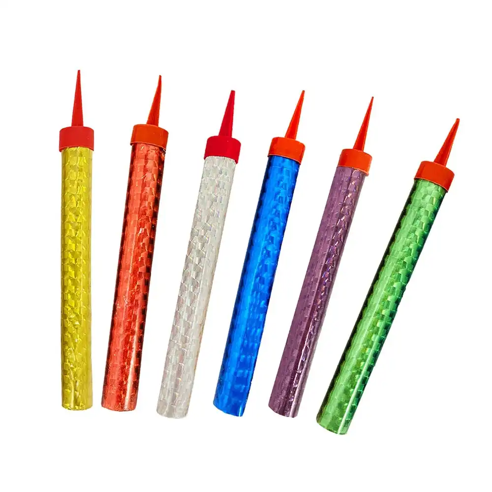 6 Pieces Colored Spark Birthday Cake Candles - 2434