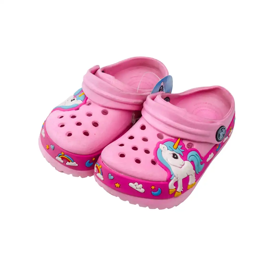 Unicorn Crocs Slipper for Kids Size 28 - Pink - 2618