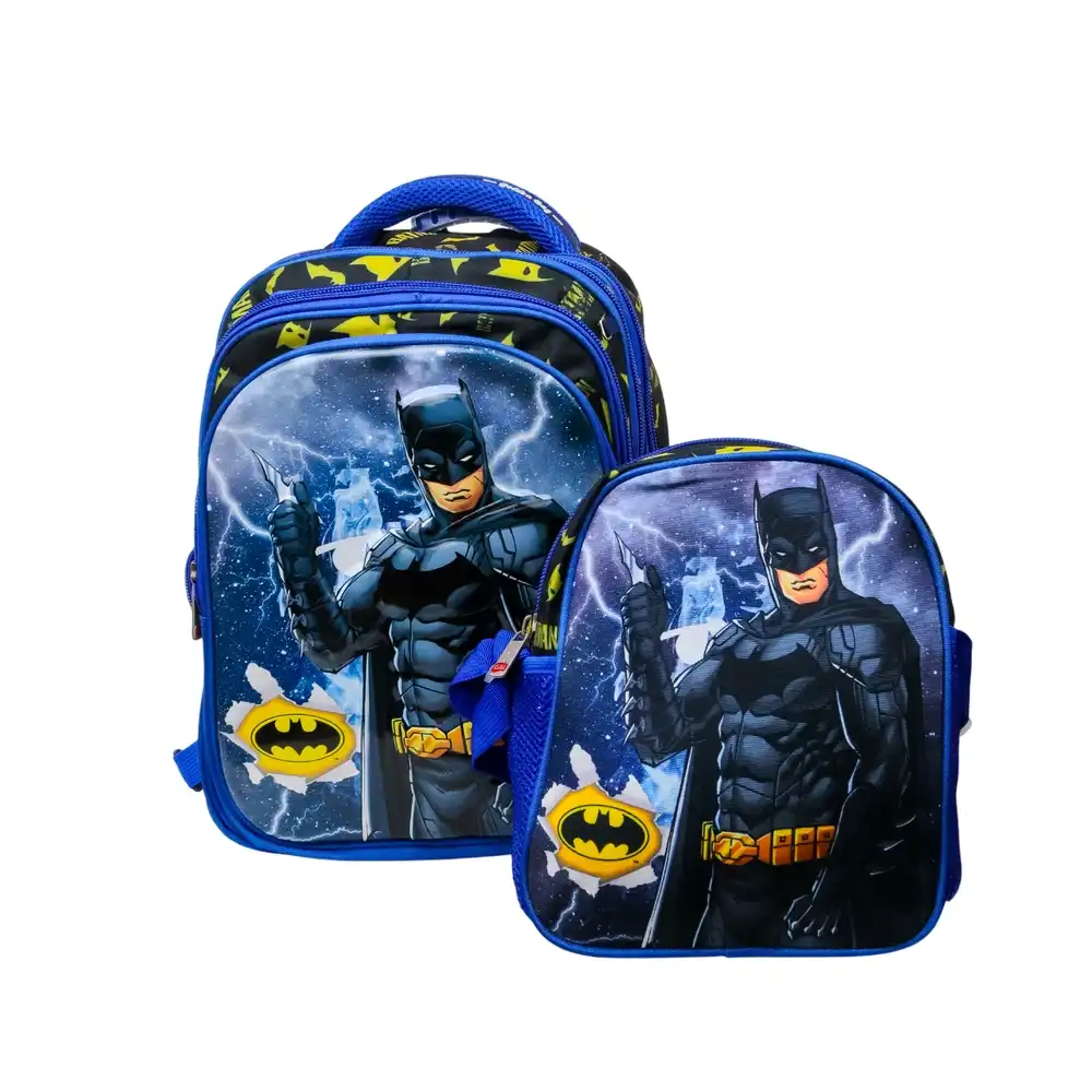 Batman School Backpack for Kids with 2 Small Bags - 2699