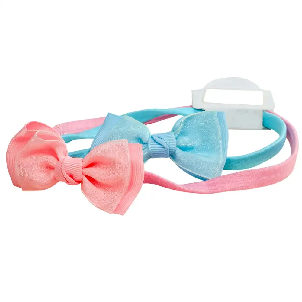 Two Hair Tie - Roze And Blue- 2752