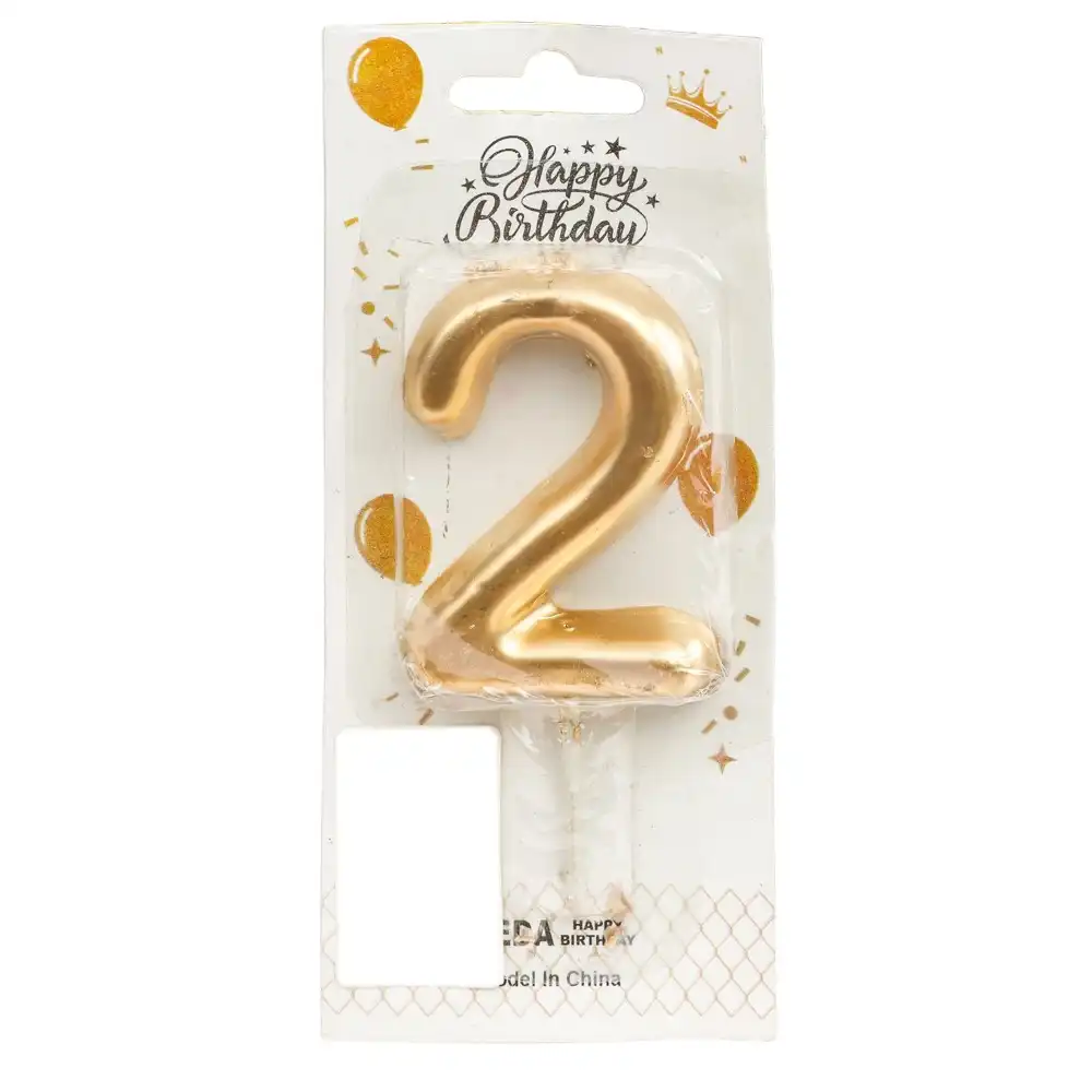 Generic Candle Numbers For Birthdays No.2  ( Gold ) - 2784