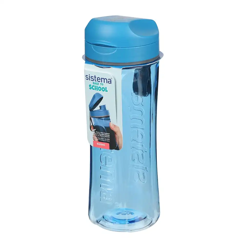 Sistema - Back To School Tritan Swift Drinking Bottle 600 ML - Blue - 2875