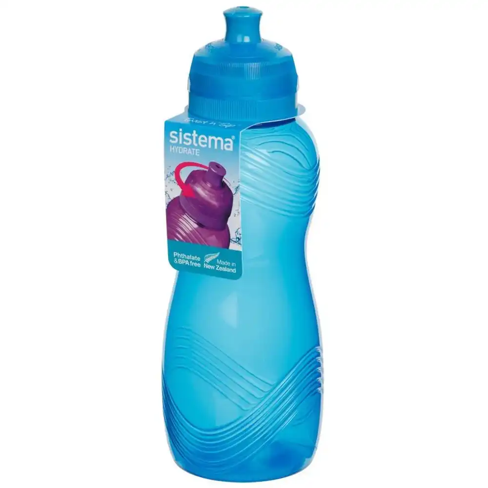 Sistema - Twist N' Sip Hydrate Wave Bottle 600 ML - Blue - 2878