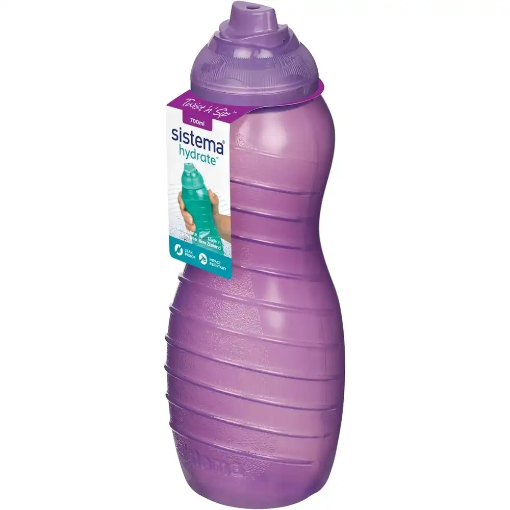 Sistema - Twist N' Sip Hydrate Bottle 700 ML - Purple - 2879
