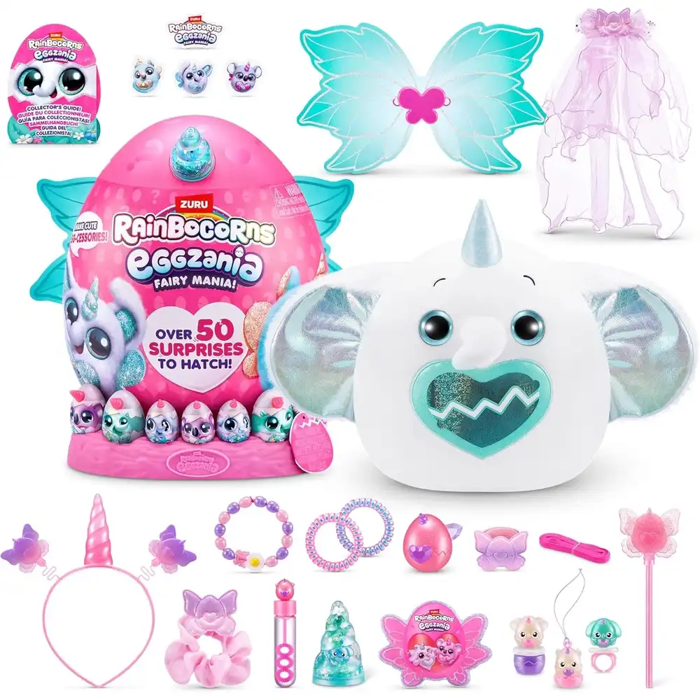Zuru - Rainbocorns Eggzania Fairy Mania Plush 50 Surprises - Elephant - 92106