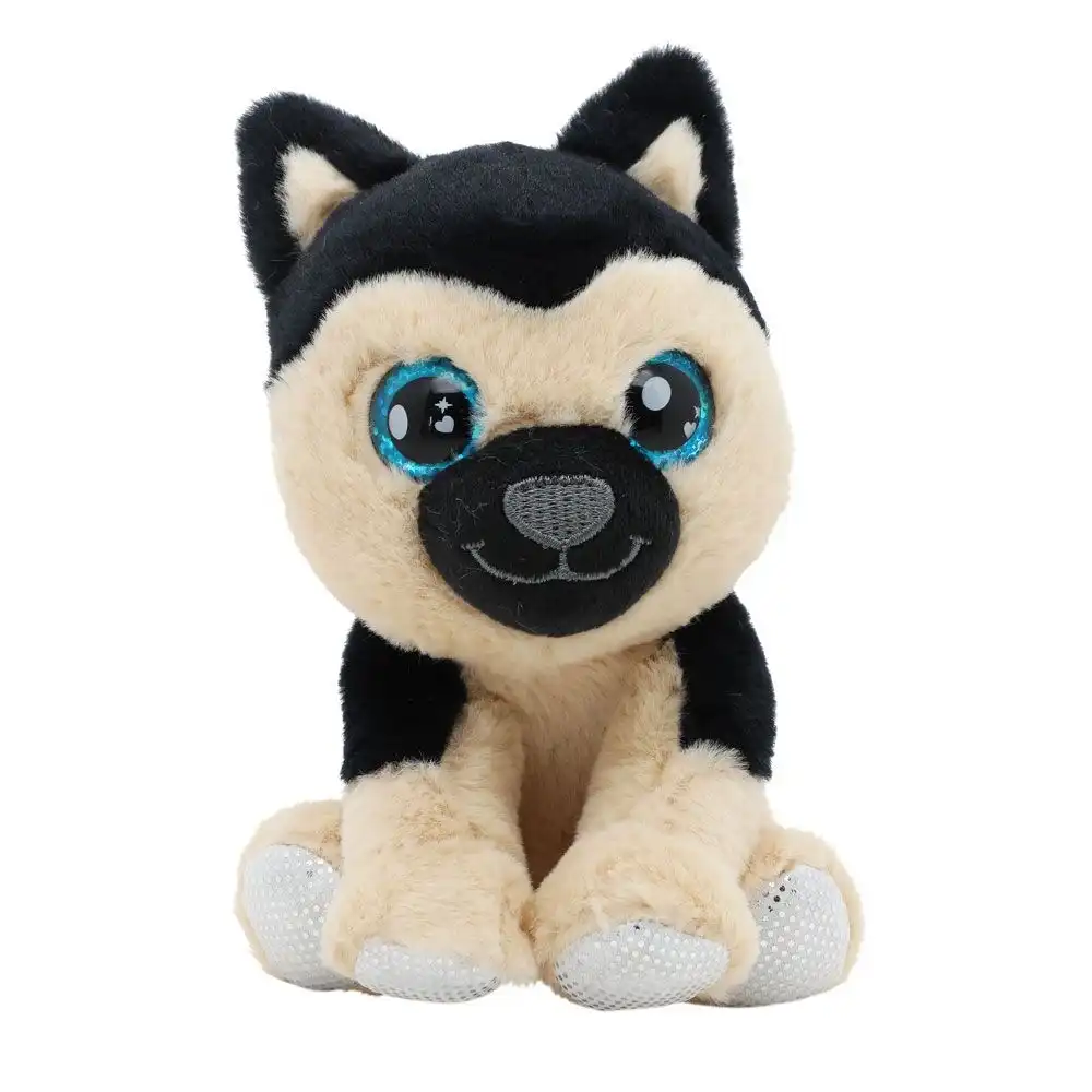 German Shepered Black Dog Plush Figure with Sounds - 35055