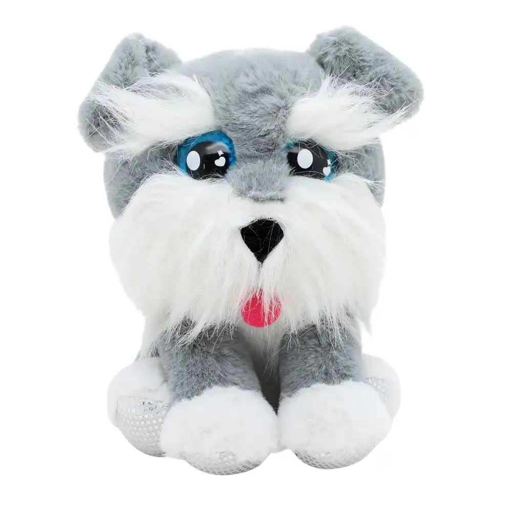 Schnauzer Grey Dog Plush Figure with Sounds - 35055