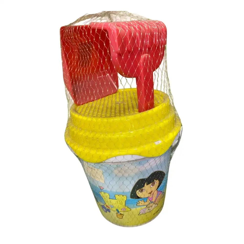 Dora & Mozo Yellow Small Bucket with Red Accessories - 3176