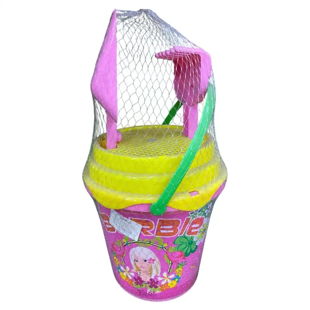 Barbie Yellow Small Bucket with Pink Accessories - 3177
