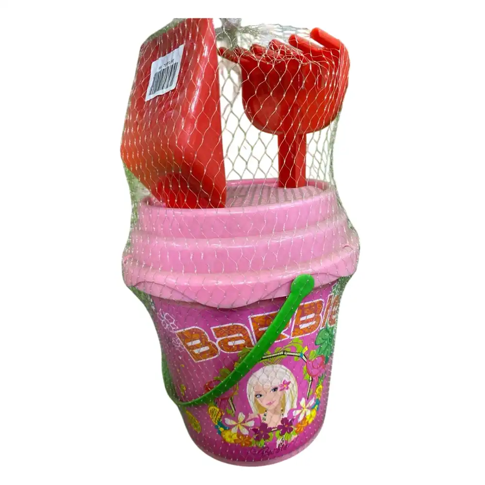Barbie Pink Small Bucket with Red Accessories - 3180