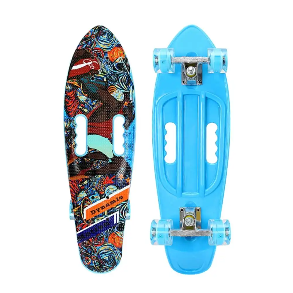 Colorful Mixed Shapes Blue Skate Board - 218
