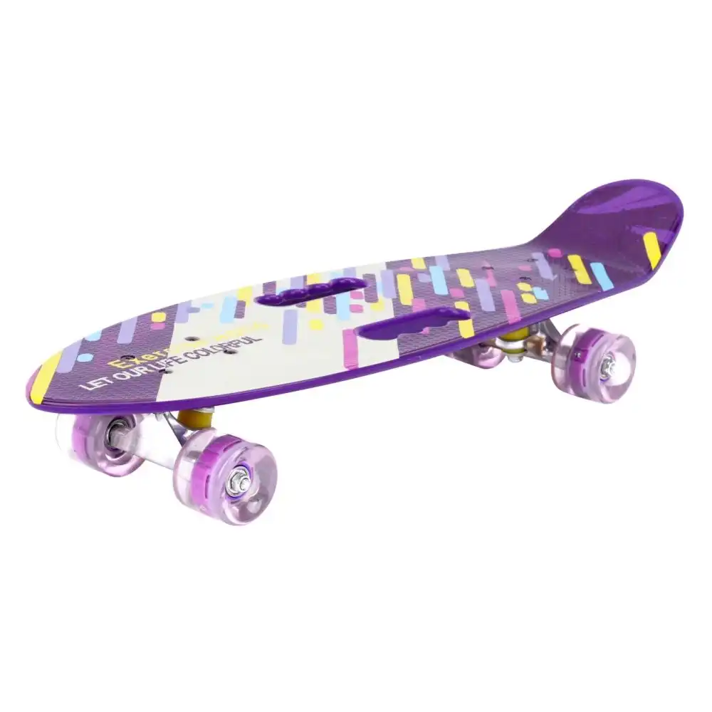 Colorful Mixed Shapes Purple Skate Board - 218