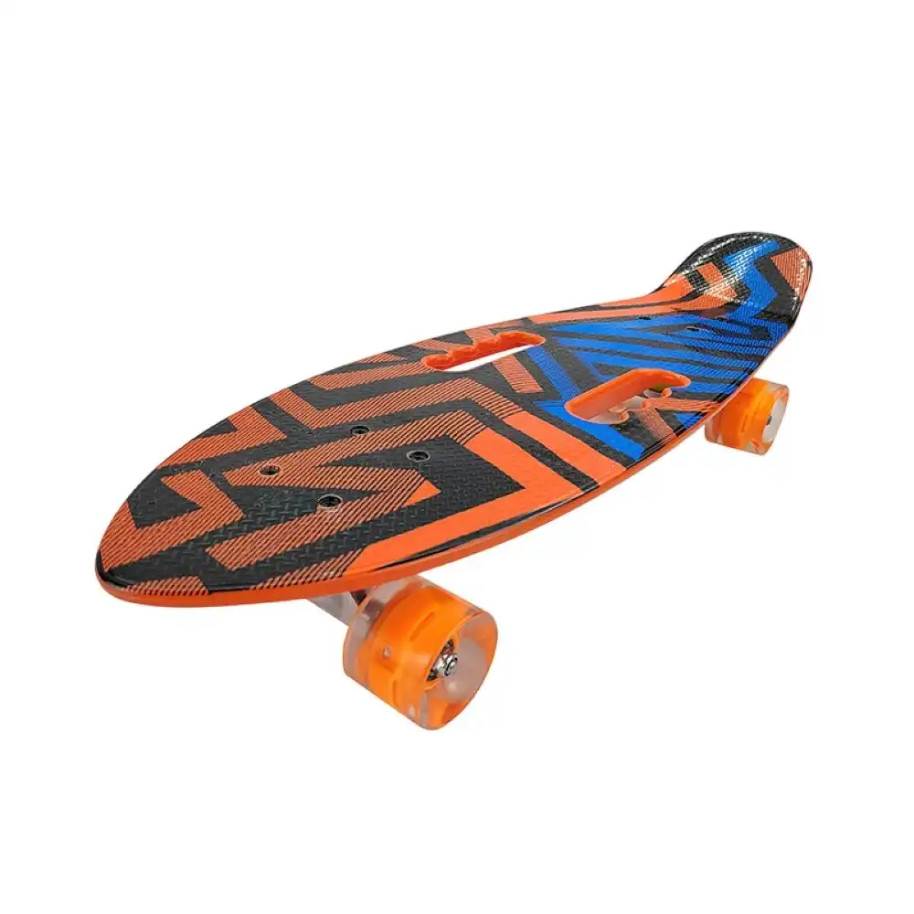 Colorful Mixed Shapes Red & Blue Skate Board - 218