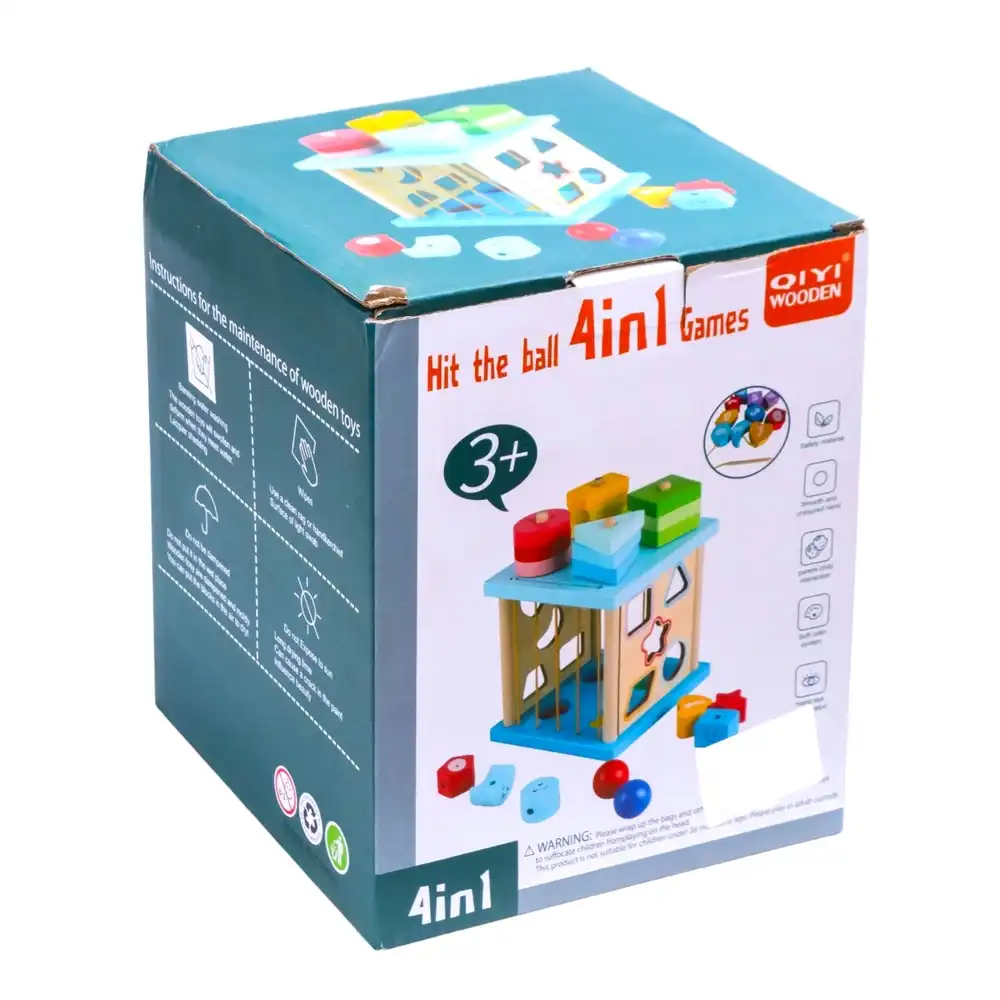 Hit The Ball 4 in 1 Games Wooden Game - 4548
